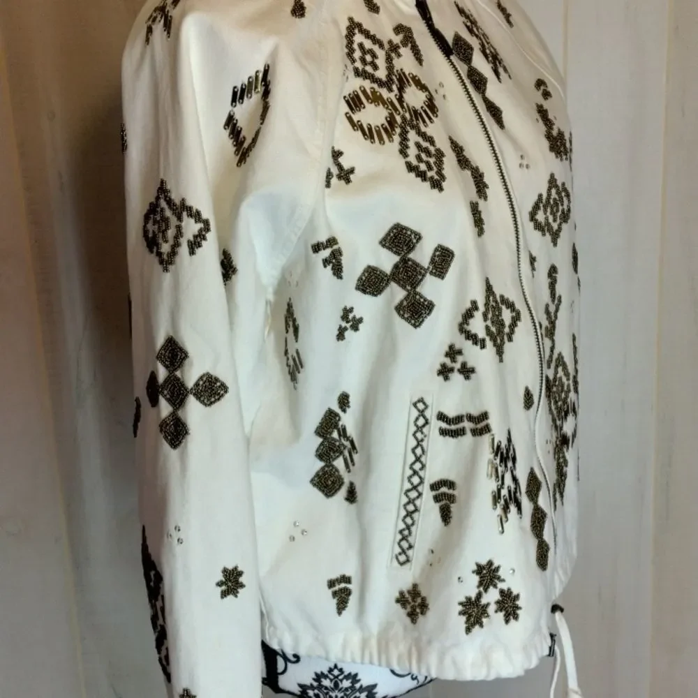 Chico's Size 1 Aztec Style Jacket with Embellishments. Stunning!!!!